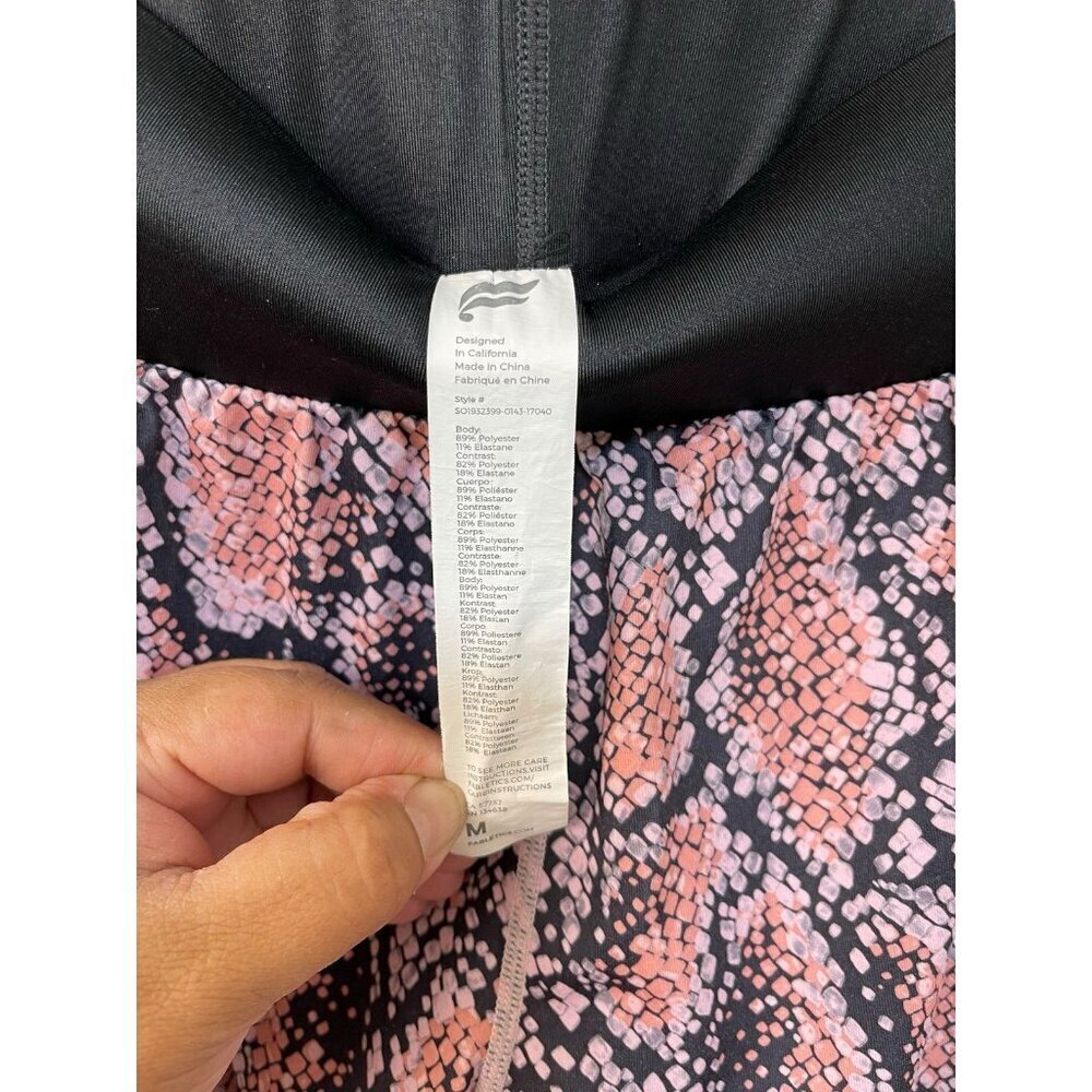 Fabletics Olesia Shine Shorts Womens Medium Pink Black 2 in 1 Compression - Picture 3 of 7